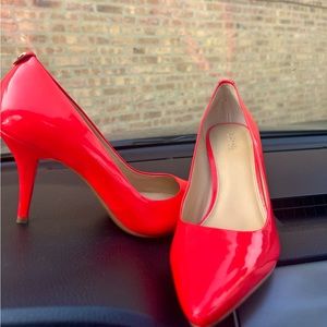 Michael Michael Kors Woman's MK-Flex High Pump Coral Reef Patent Heels Sz: 9